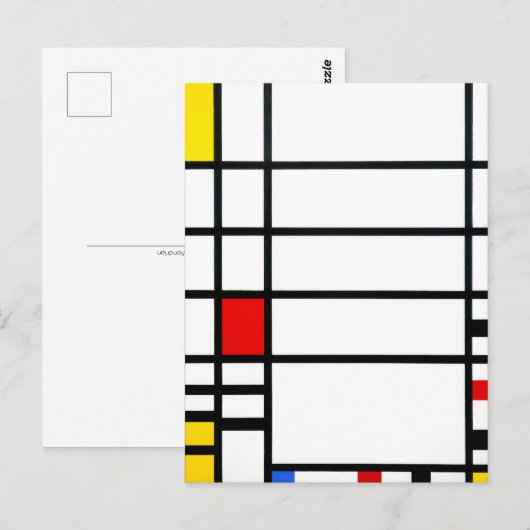 Trafalgar Square door Piet Mondriaan - Modern Art Briefkaart (Voorkant / Achterkant)