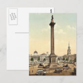 Trafalgar Square en National Gallery, Londen, Eng Briefkaart (Voorkant / Achterkant)