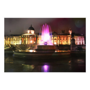 Trafalgar Square Fountain Foto Afdruk