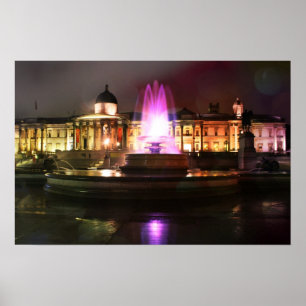 Trafalgar Square Fountain Poster