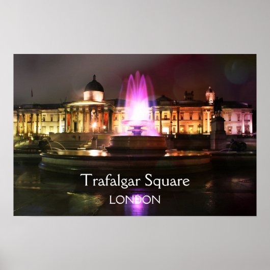 Trafalgar Square Fountain Poster (Voorkant)