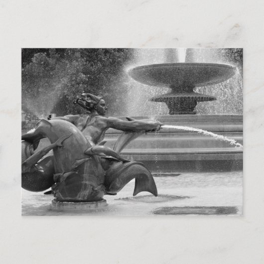 Trafalgar Square Fountains, Londen Briefkaart (Voorkant)