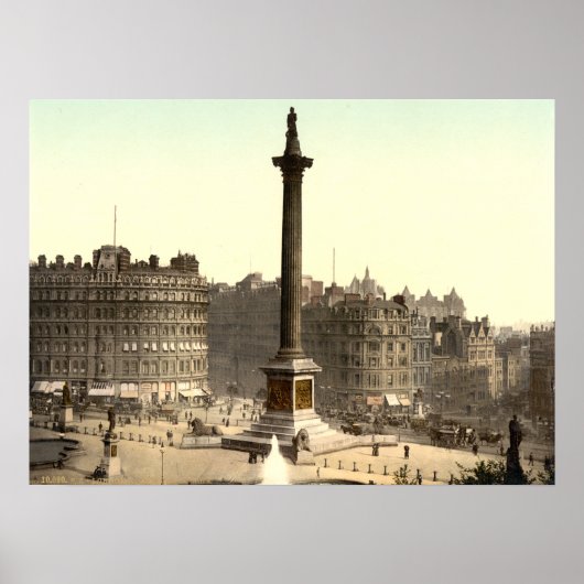 Trafalgar Square I, Londen, Engeland Poster (Voorkant)