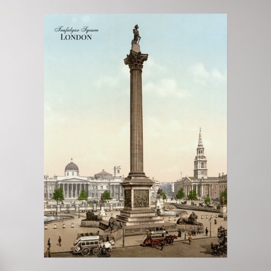 Trafalgar Square in Londen (1900) Poster (Voorkant)