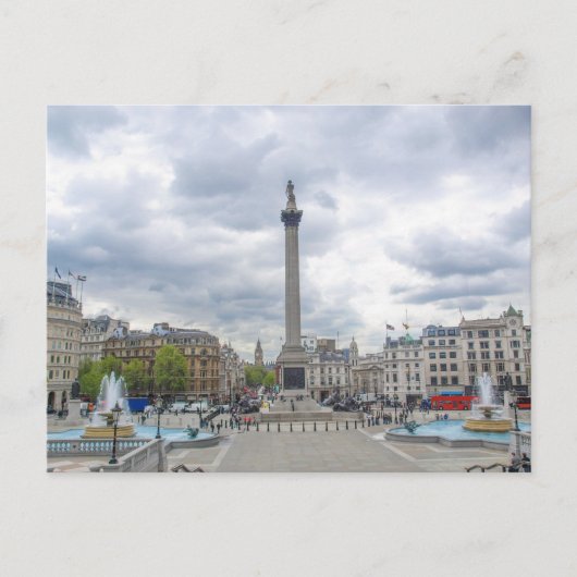 Trafalgar Square in Londen Briefkaart (Voorkant)