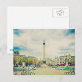 Trafalgar Square in London  Briefkaart (Voorkant / Achterkant)