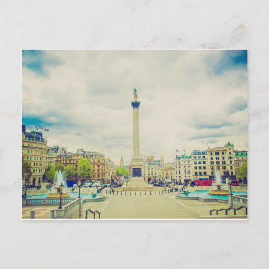 Trafalgar Square in London  Briefkaart (Voorkant)