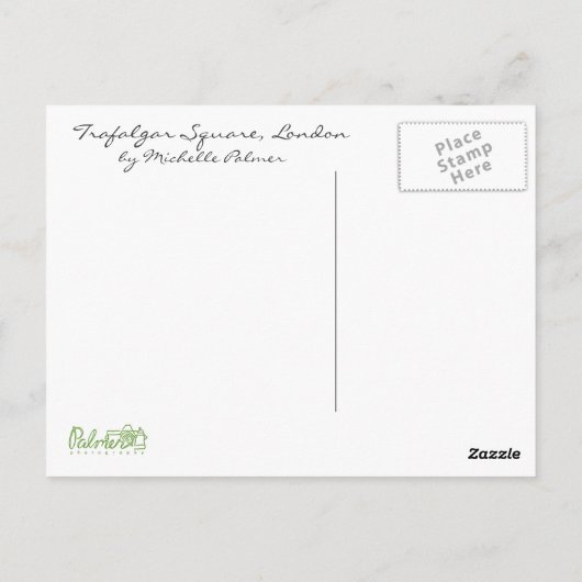 Trafalgar Square, Londen (Briefkaart) Briefkaart (Achterkant)