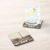 Trafalgar Square, Londen (foto sepia) Bier Onderzetter (Rechterzijde)