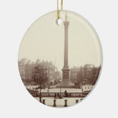 Trafalgar Square, Londen (foto sepia) Keramisch Ornament (Links)