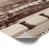 Trafalgar Square, Londen (foto sepia) Poster (Hoek)