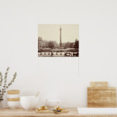 Trafalgar Square, Londen (foto sepia) Poster (Keuken)