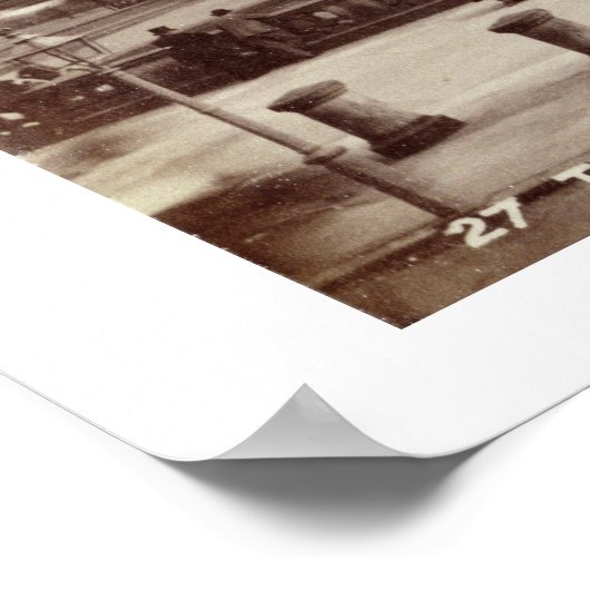 Trafalgar Square, Londen (foto sepia) Poster (Hoek)