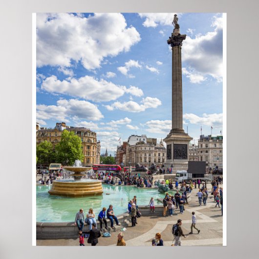 Trafalgar Square, Londen Poster (Voorkant)