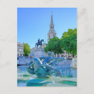 Trafalgar Square, Londen Verenigd Koninkrijk Briefkaart