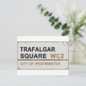 Trafalgar Square London - bord Briefkaart (Staand voorkant)