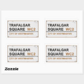 Trafalgar Square London - bord Rechthoekige Sticker (Vel)