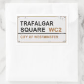 Trafalgar Square London - bord Rechthoekige Sticker (Tas)