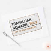 Trafalgar Square London - bord Rechthoekige Sticker (Envelop)