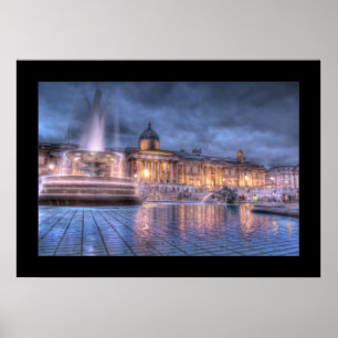 Trafalgar Square, London (Bordered) Print