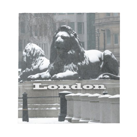 Trafalgar Square London - Snow Notitieblok (Voorkant)
