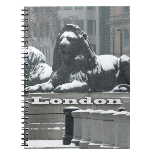 Trafalgar Square London - Snow Notitieboek (Voorkant)