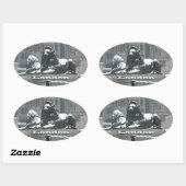 Trafalgar Square London - Snow Ovale Sticker (Vel)