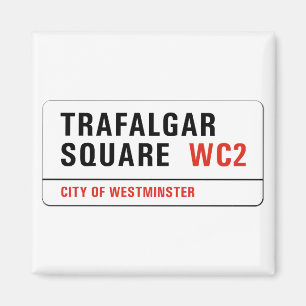 Trafalgar Square, London Street Sign Magneet