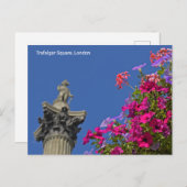Trafalgar Square Nelson's Column, Londen Verenigd  Briefkaart (Voorkant / Achterkant)