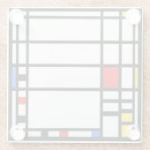 Trafalgar Square - Piet Mondriaan - Modern Art Glazen Onderzetter (Achterkant)