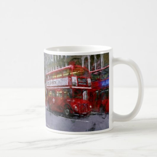 Trafalgar Square Red Double-decker Bus, Londen, Ve Koffiemok (Rechts)