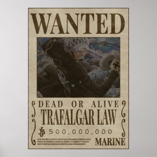 TRAFALGAR WET Een stuk gewild Poster (Voorkant)