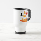 Traffic Cone Funny Travel Mug Reisbeker (Voorkant rechts)