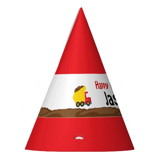 Traffic Cone Truck & Digger Verjaardag Feesthoedjes (Links)