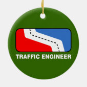Traffic Engineer League Keramisch Ornament (Achterkant)