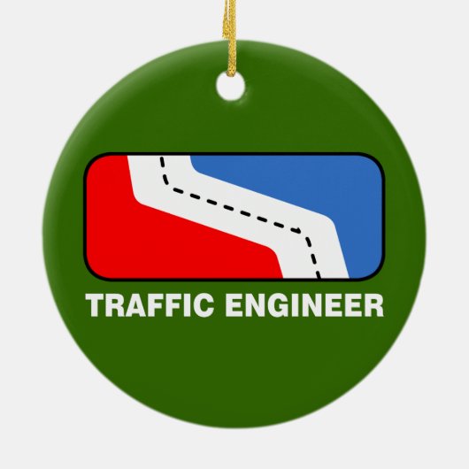 Traffic Engineer League Keramisch Ornament (Achterkant)