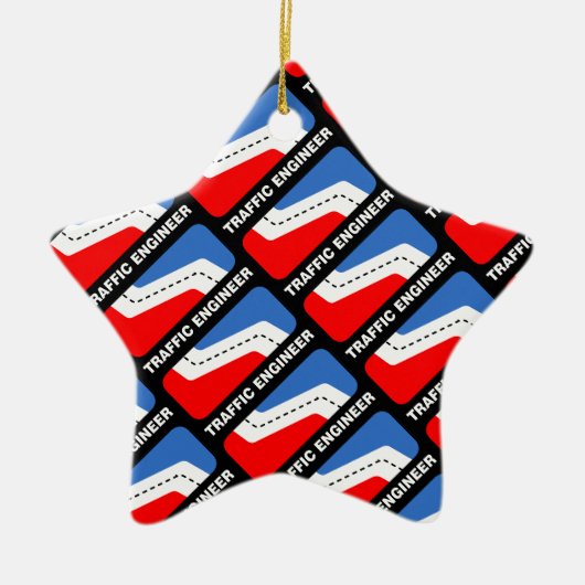 Traffic Engineer League Keramisch Ornament (Voorkant)