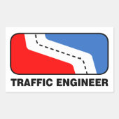 Traffic Engineer League Rechthoekige Sticker (Voorkant)