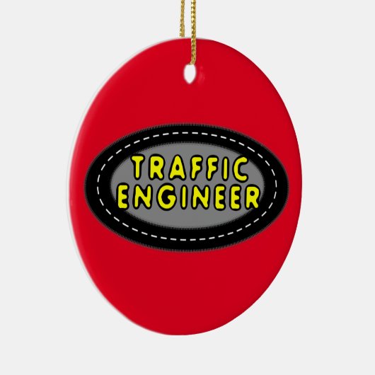 Traffic Engineer Oval Keramisch Ornament (Rechts)