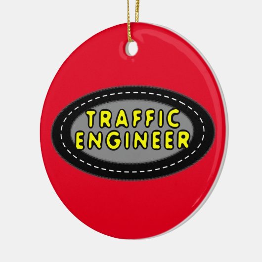 Traffic Engineer Oval Keramisch Ornament (Links)