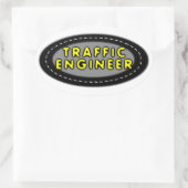 Traffic Engineer Oval Ovale Sticker (Tas)