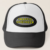 Traffic Engineer Oval Trucker Pet (Voorkant)