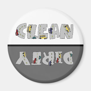 Traffic Jam Clean Dirty Dishwaser Magnet