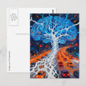 Traffic Jam in The Brain Surreal Briefkaart (Voorkant / Achterkant)