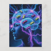 Traffic Jam in The Brain Surreal Briefkaart (Voorkant)