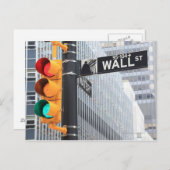 Traffic Light and Wall Street Sign Briefkaart (Voorkant / Achterkant)