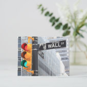 Traffic Light and Wall Street Sign Briefkaart (Staand voorkant)