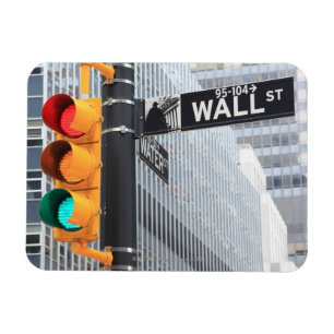 Traffic Light and Wall Street Sign Magneet