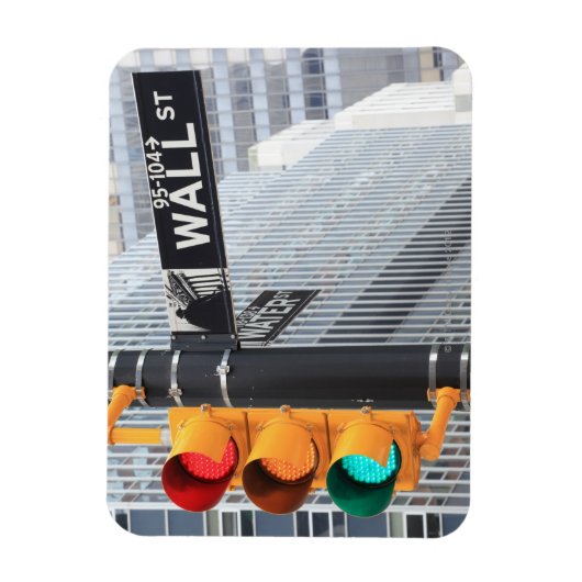 Traffic Light and Wall Street Sign Magneet (Verticaal)
