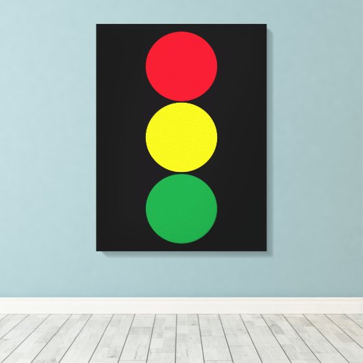 Traffic Light Canvas Afdruk (Insitu (Houten vloer))